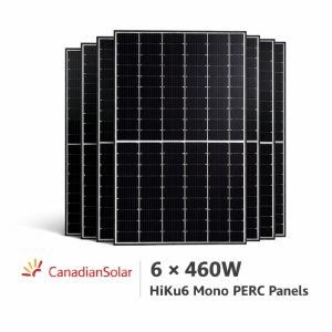 6 x Canadian Solar 460W HiKu6 Mono PERC Panel
